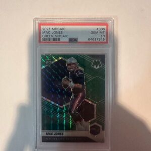 PSA 10 2021 Panini Green Mosaic Mac Jones RC #306